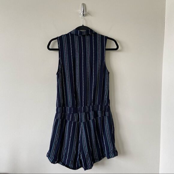 MARKET 33-STRIPE Elastic Waist Romper - Picture 2 of 9